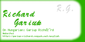richard gariup business card